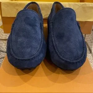 NWT• TOD\'S• Pantofola City •Gommino Suede• Driving Shoes • Size 6 (US 7) Navy Tod main image 3
